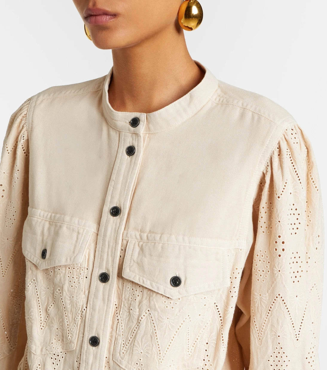 Marant Etoile - Kellen broderie anglaise cotton jumpsuit