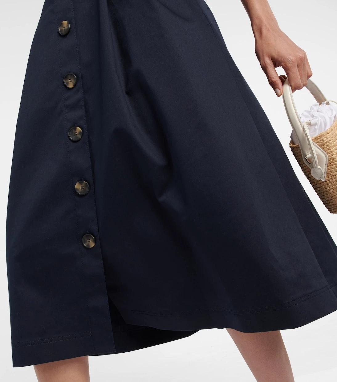 Carolina Herrera - Belted cotton-blend midi dress