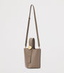 LOEWE Brown Mini Leather Pebble Bucket Bag
