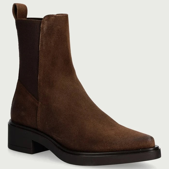 Vintage Suede kadın süet Chelsea botlar