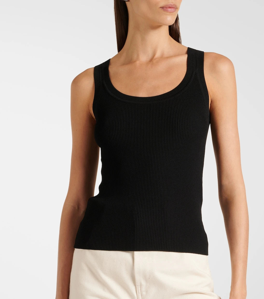 Max Mara - Leisure Siro مضلع توب تانك منسوج