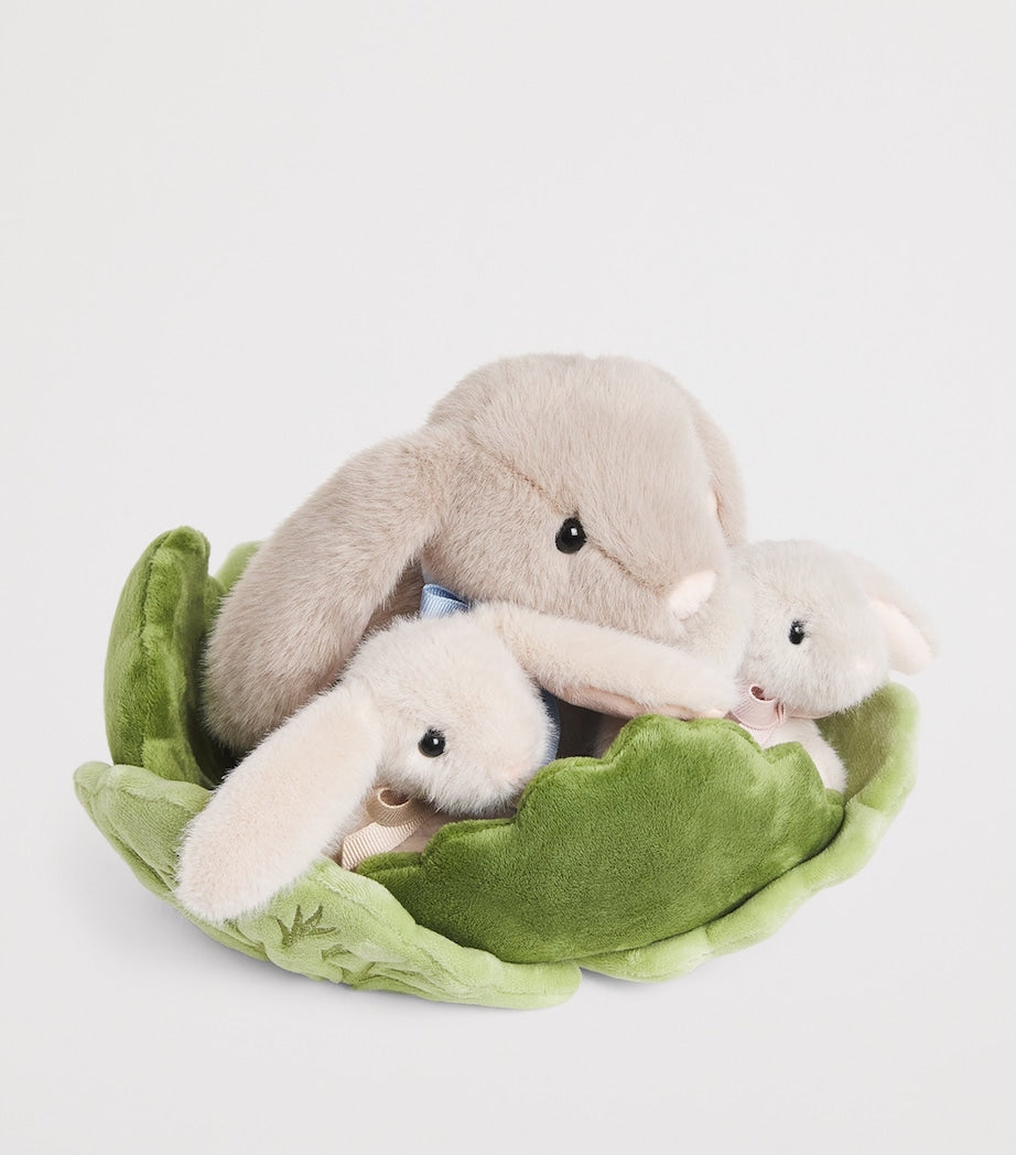 Harrods Plush Bunny Family in Cabbage (23cm)