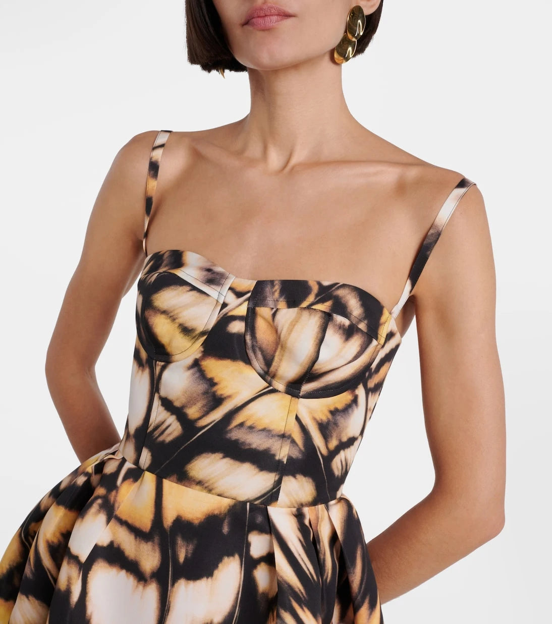 Oscar de la Renta - Printed faille cocktail dress