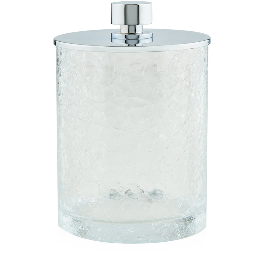 Large Cracked Crystal Jar