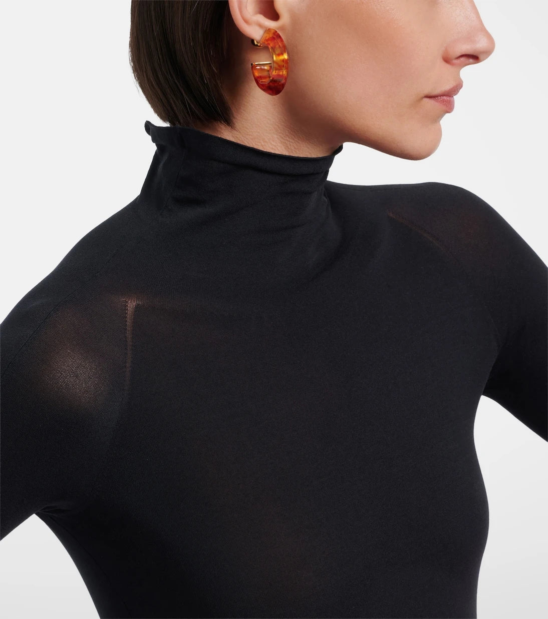 Alaïa - Edge leopard-print hoop earrings