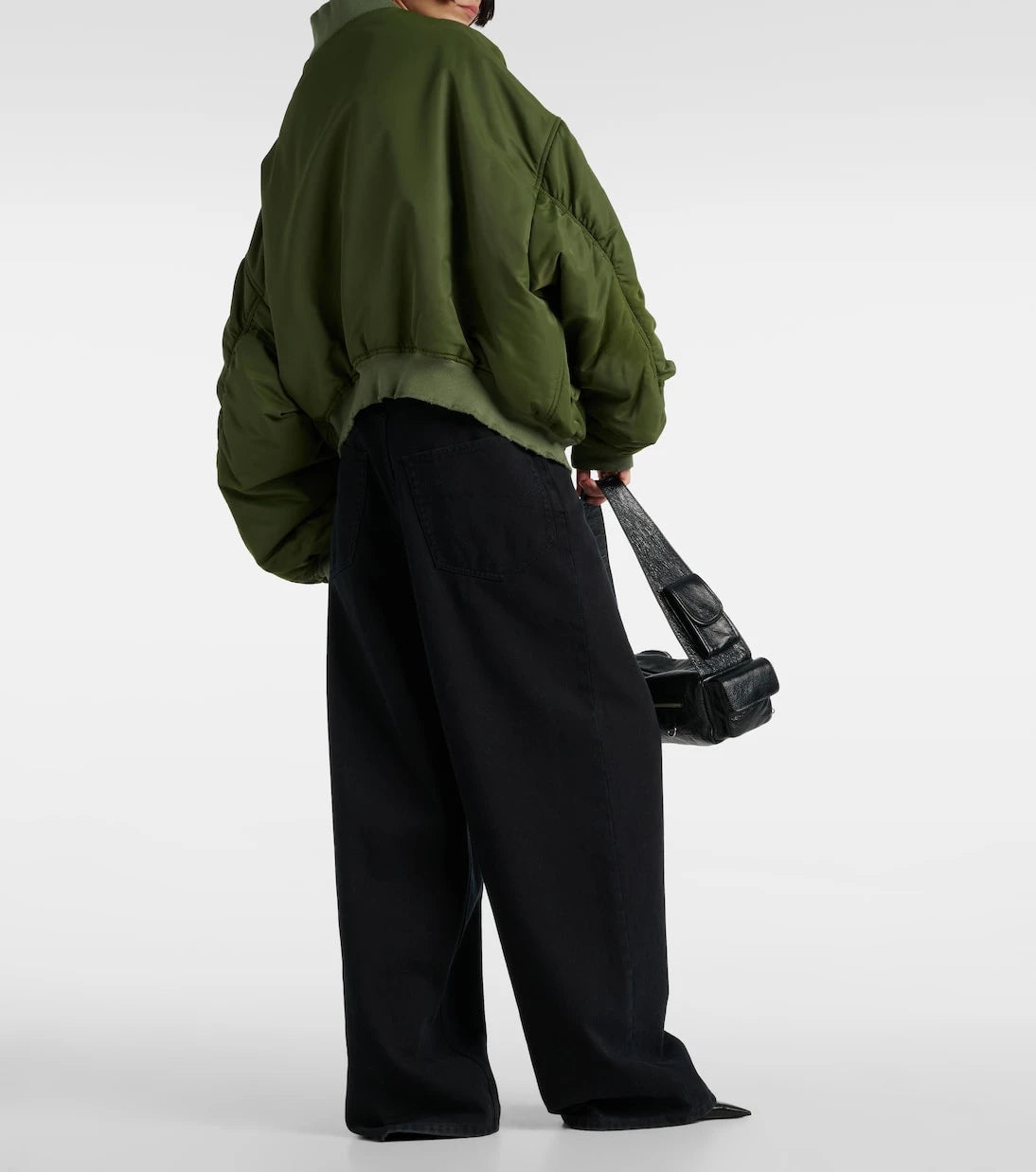 Balenciaga - Off Shoulder technical bomber jacket