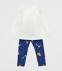 Monnalisa x Disney Mickey Mouse T-Shirt and Leggings Set (2-12 Years)