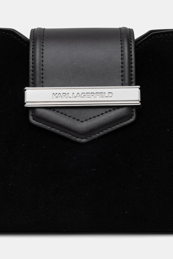 Karl Lagerfeld süet kadın crossbody çanta
