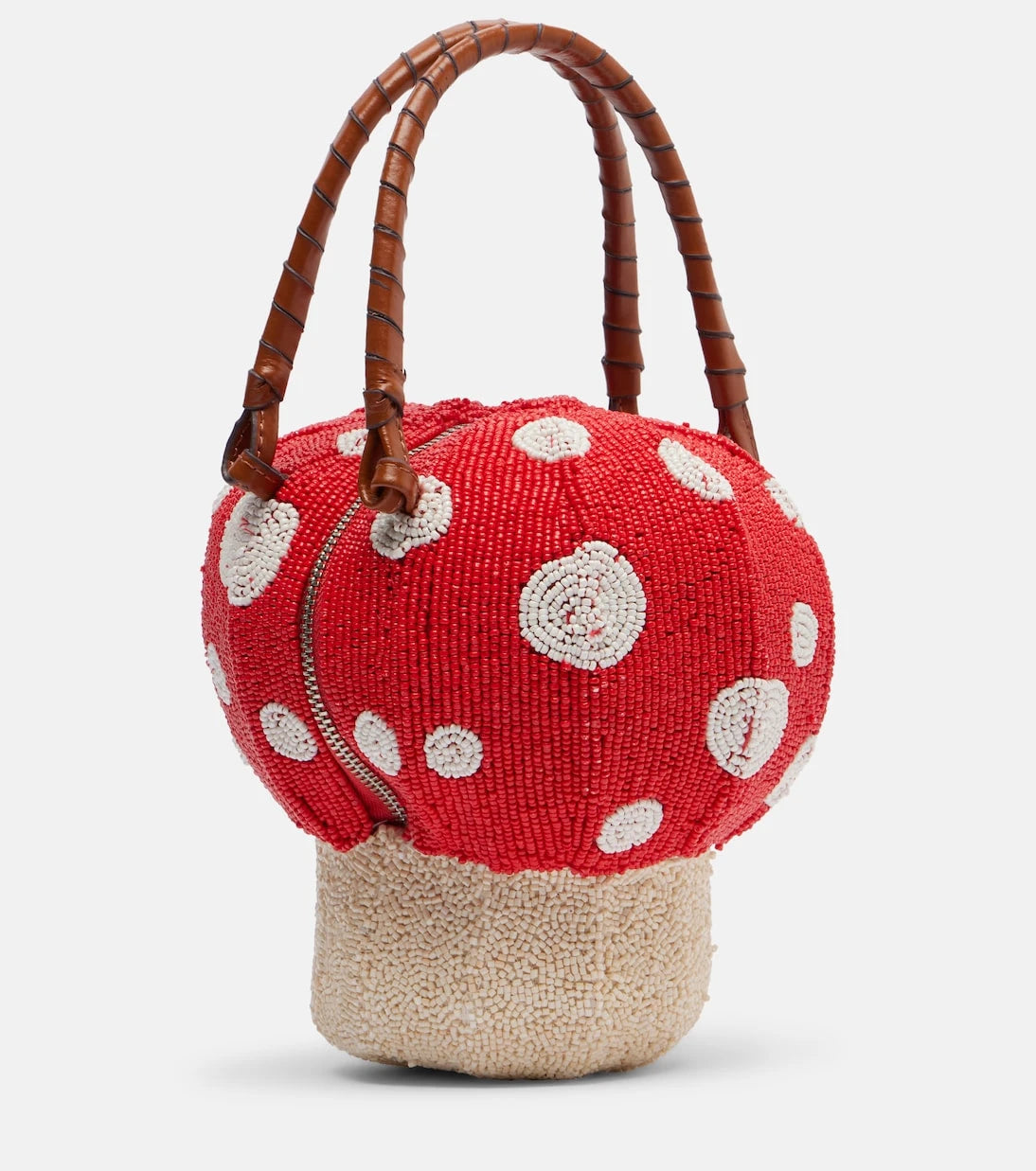 Staud - Shroom Mini beaded top-handle bag
