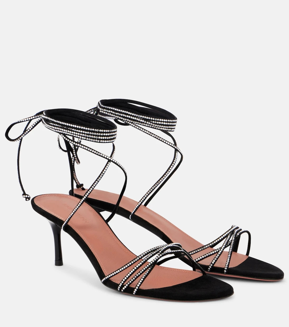 Amina Muaddi - Lori 60 crystal-embellished suede sandals