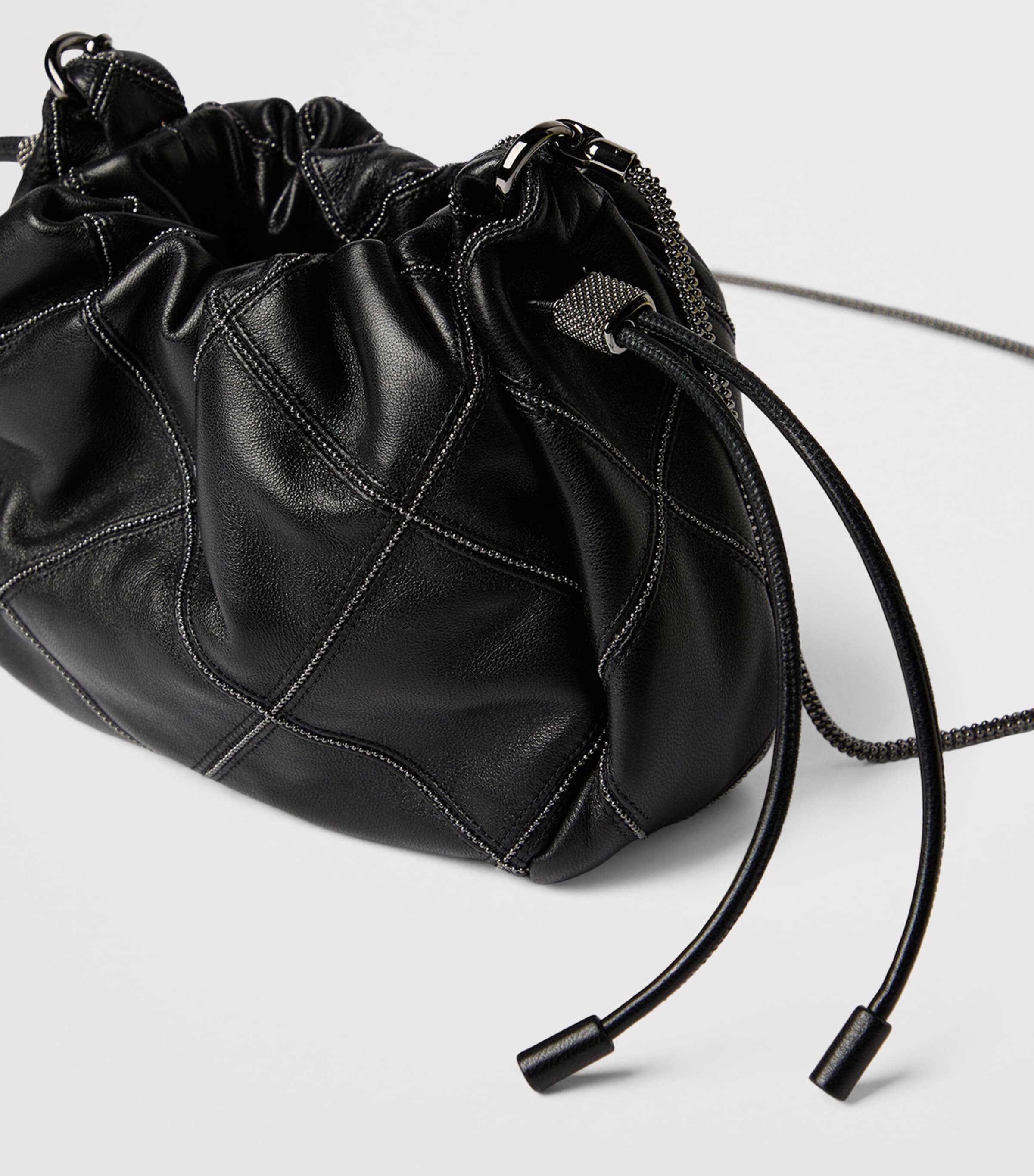 Mini Leather Mellow Bucket Bag