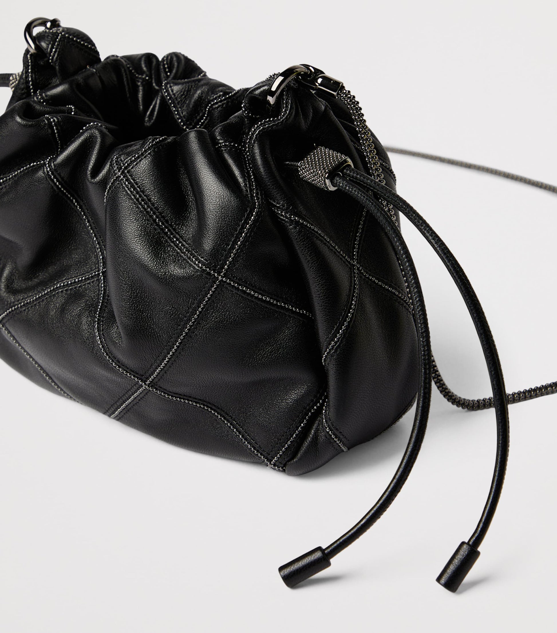 Mini Leather Mellow Bucket Bag