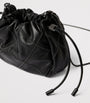 Brunello Cucinelli Black Mini Leather Mellow Bucket Bag