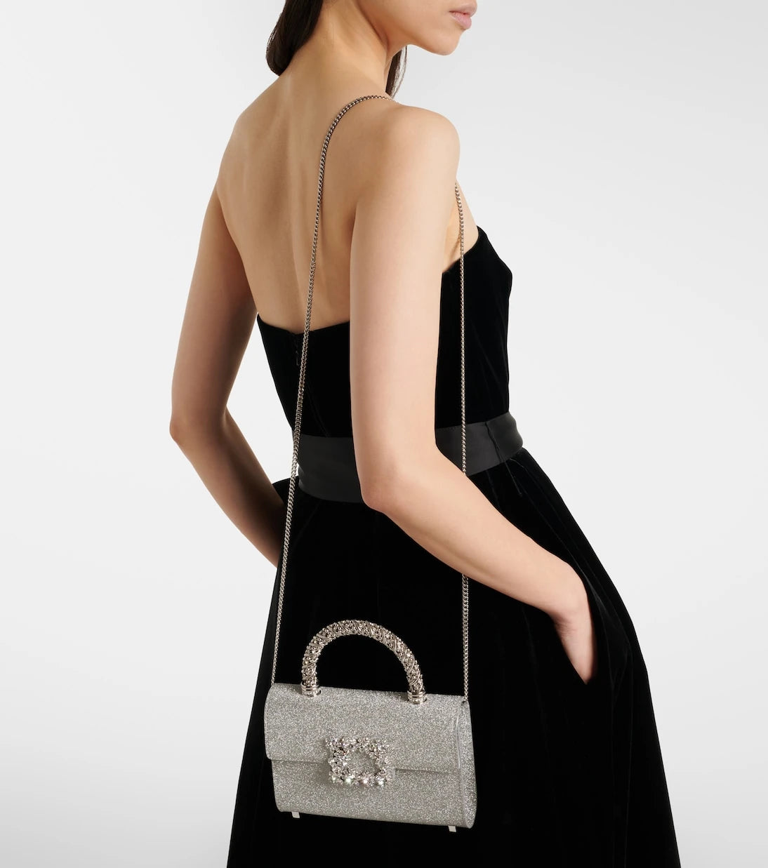 Roger Vivier - Jewel Efflorescence Mini glitter tote bag