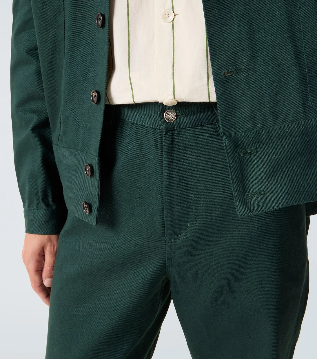 Bode - Knolly Brook cotton twill straight pants