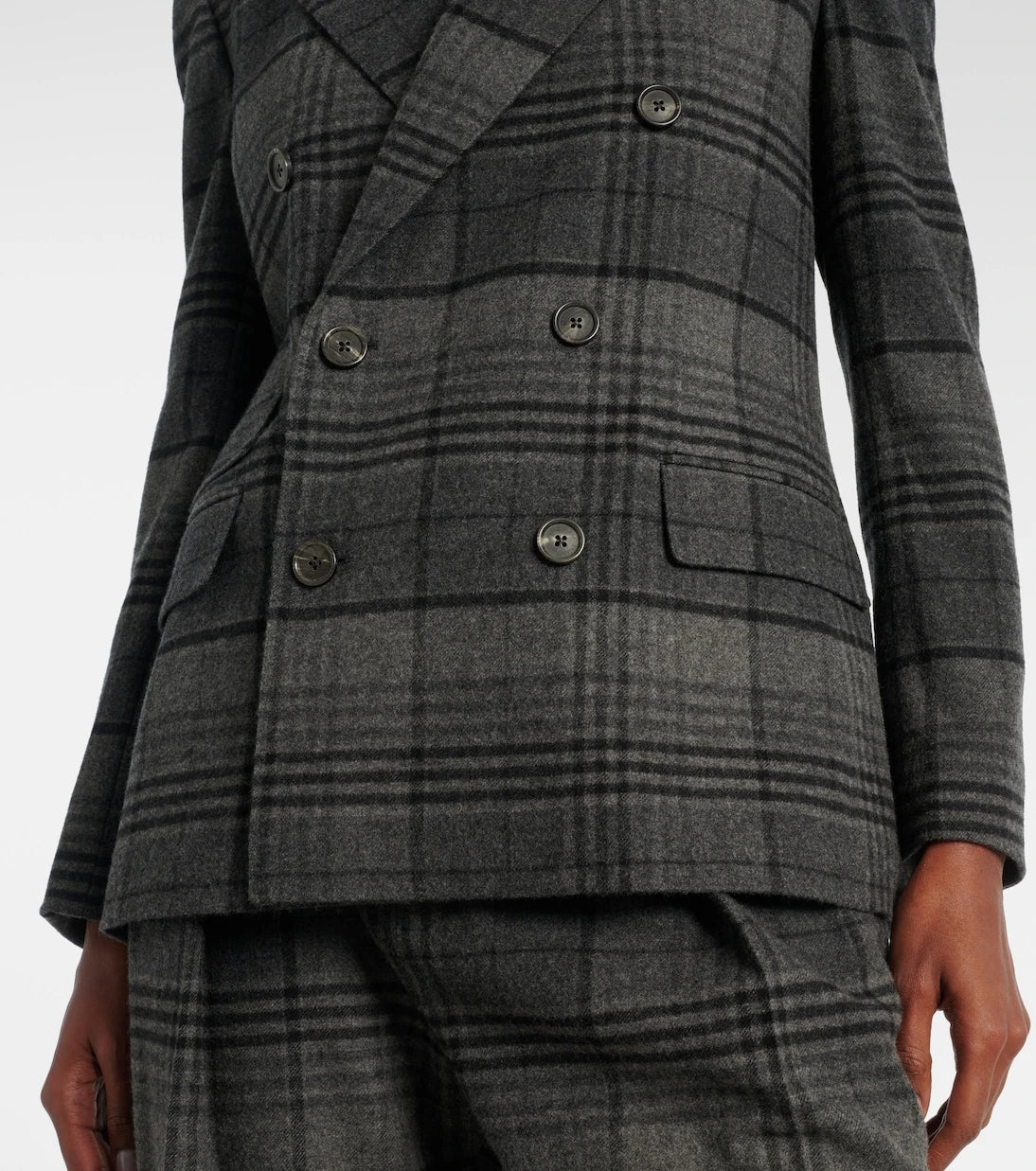 Ralph Lauren Collection - جاكيت صوف كينت مزدوج الصدر بنقشة مربعات