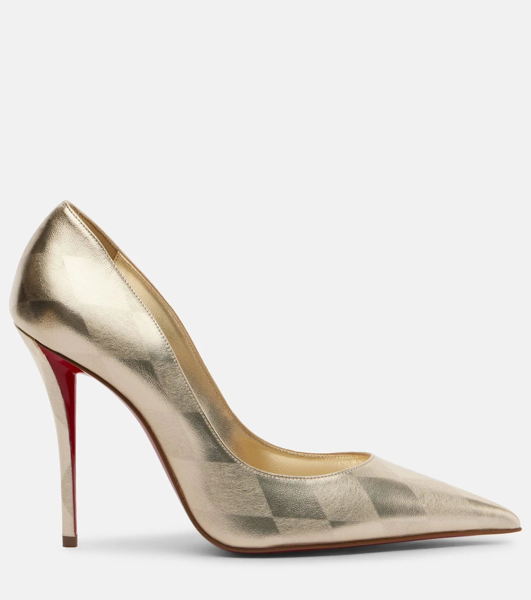 Christian Louboutin - حذاء "ميس زد" بكعب عالٍ من الجلد الميتاليك