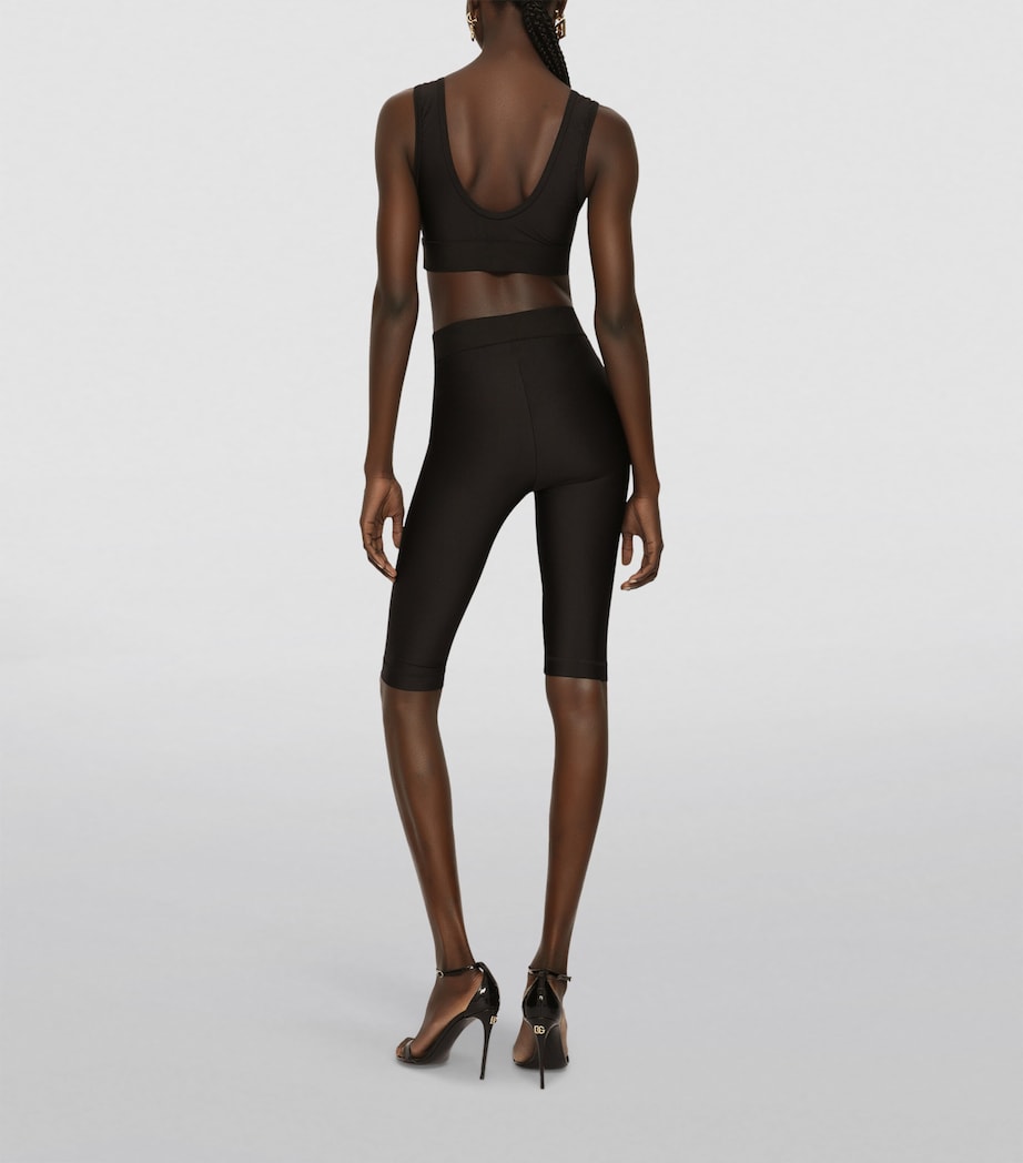 Multi Logo Waistband Short Leggings