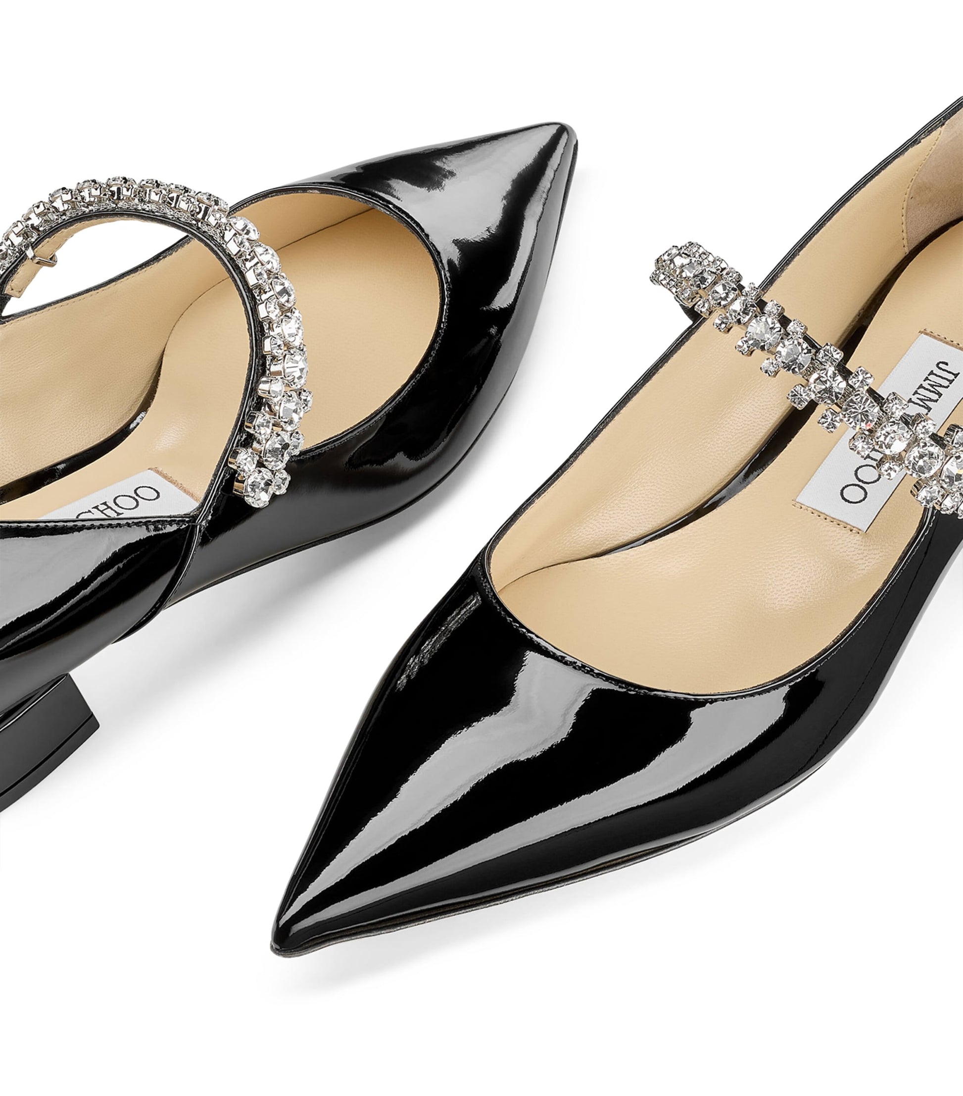 Jimmy Choo Black Bing 25 Patent Leather Ballet Flats