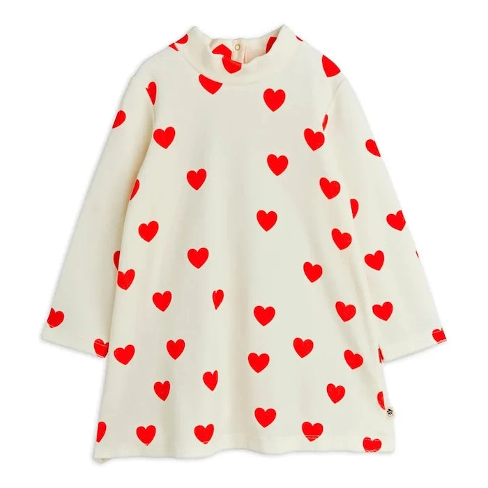 Детска кадифена рокля Mini Rodini Hearts