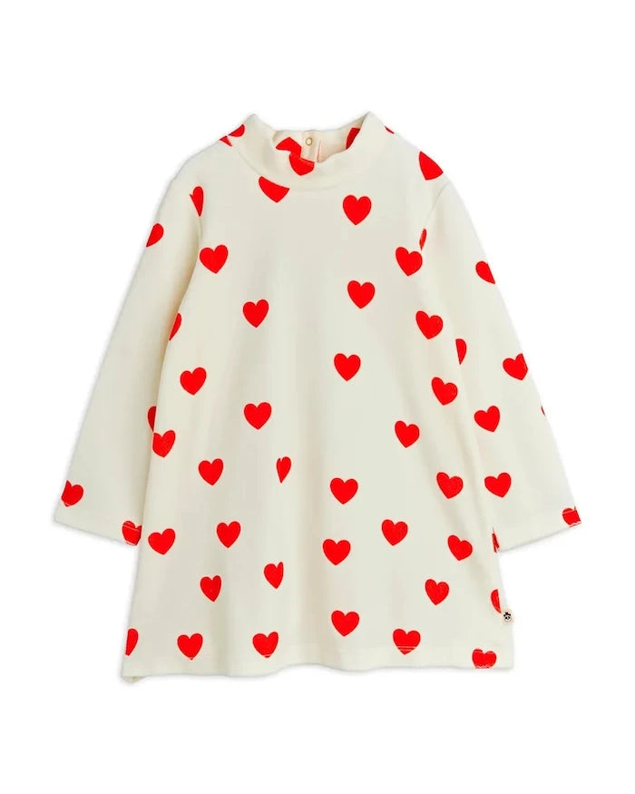 Детска кадифена рокля Mini Rodini Hearts
