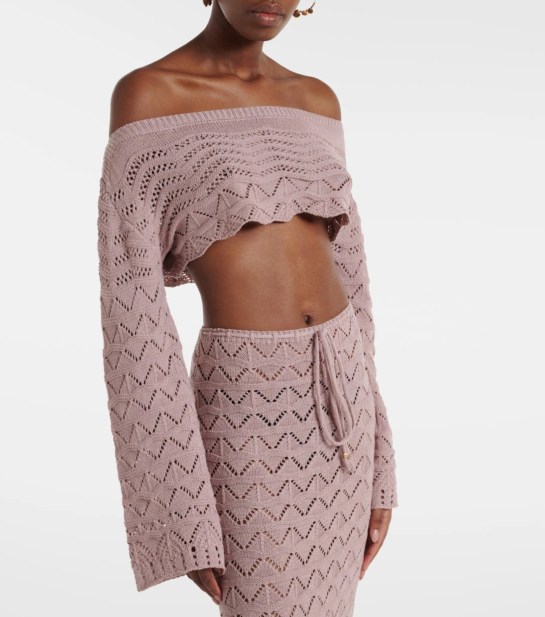 Bananhot - Helena crochet cotton-blend crop top