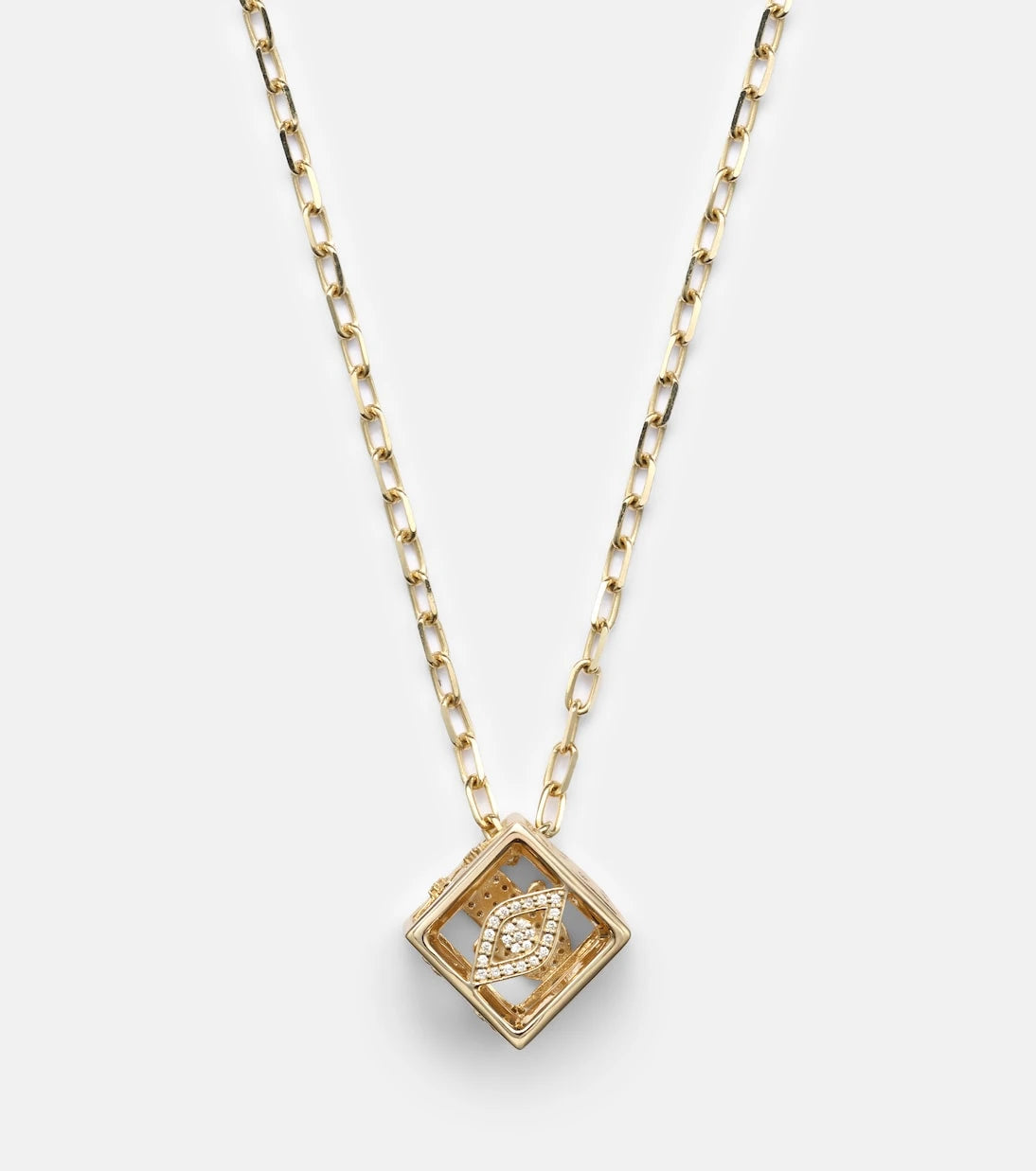 Sydney Evan - 14kt gold charm necklace with diamonds
