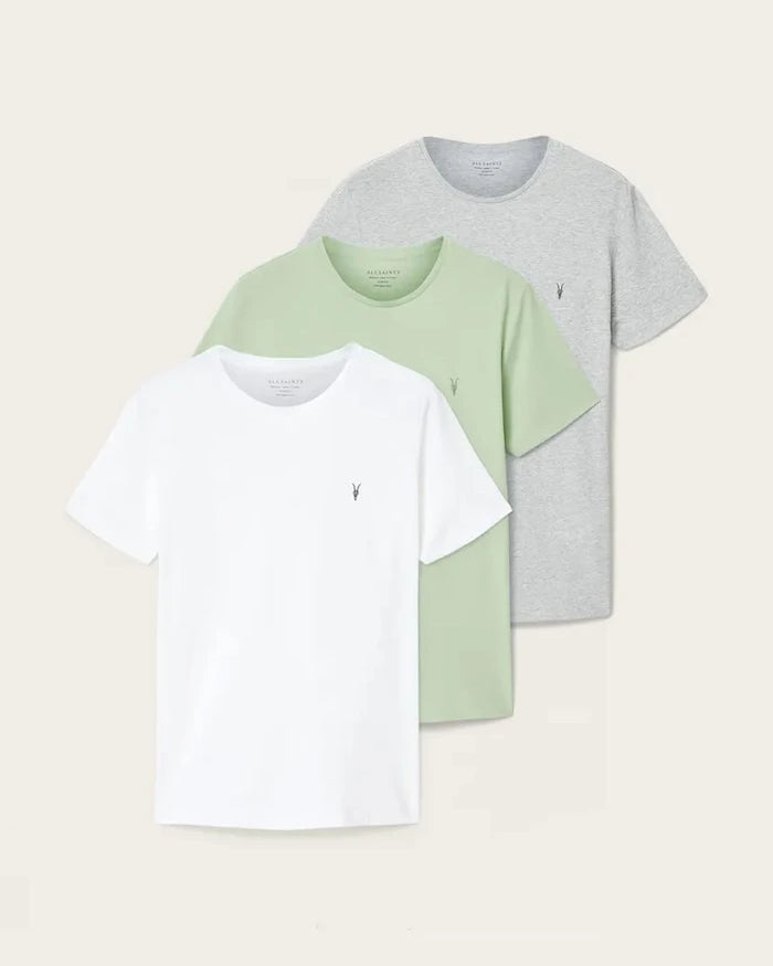AllSaints erkek pamuklu TONIC tişört 3’lü paket