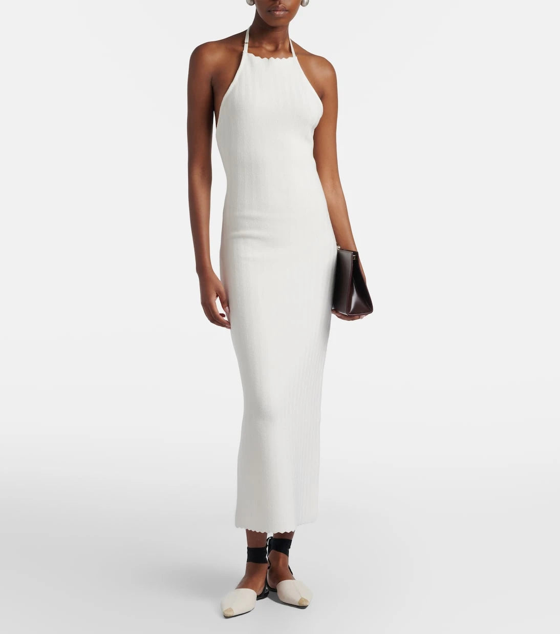 Jacquemus - Tablier knitted midi dress
