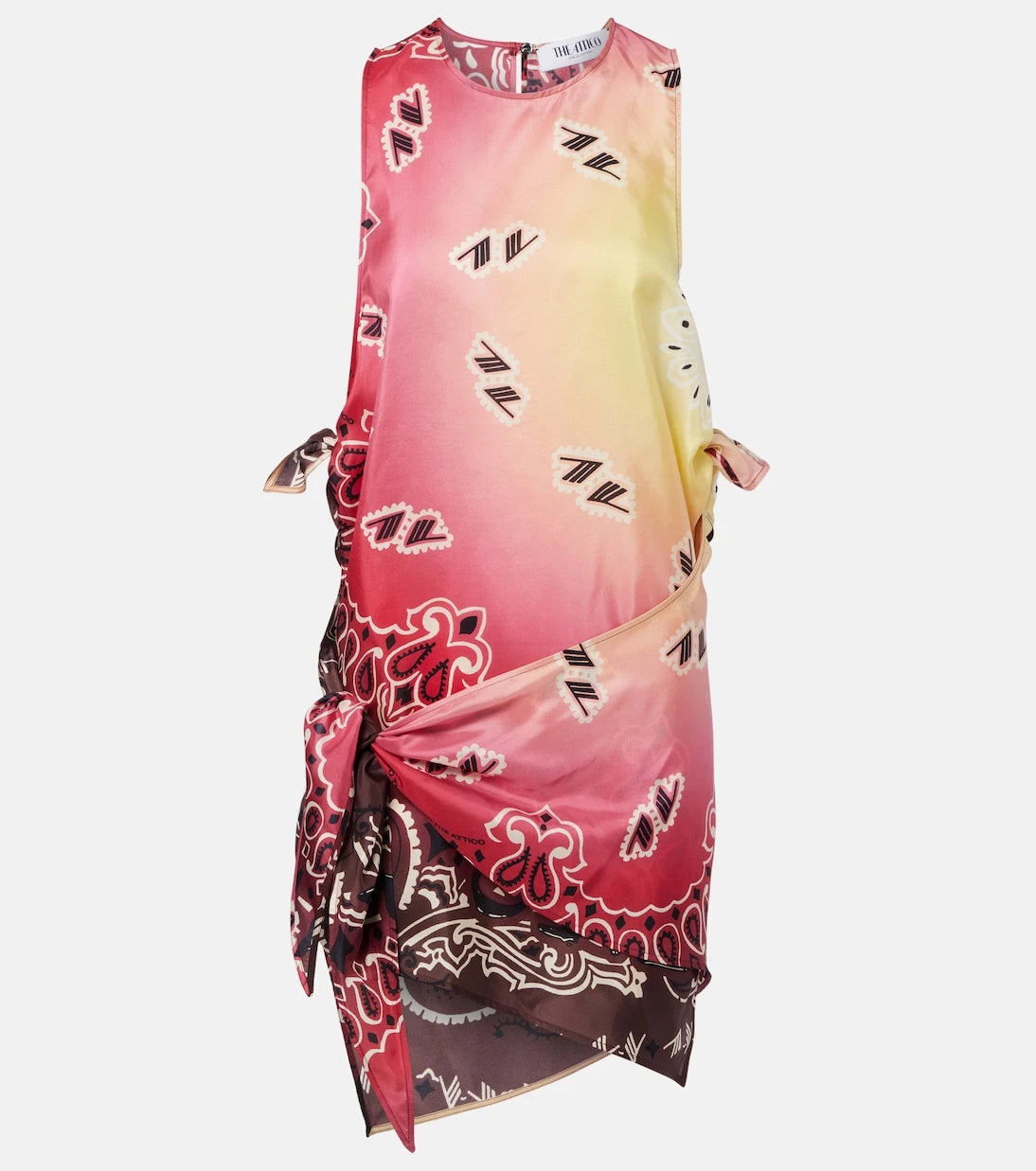 The Attico - Printed silk minidress