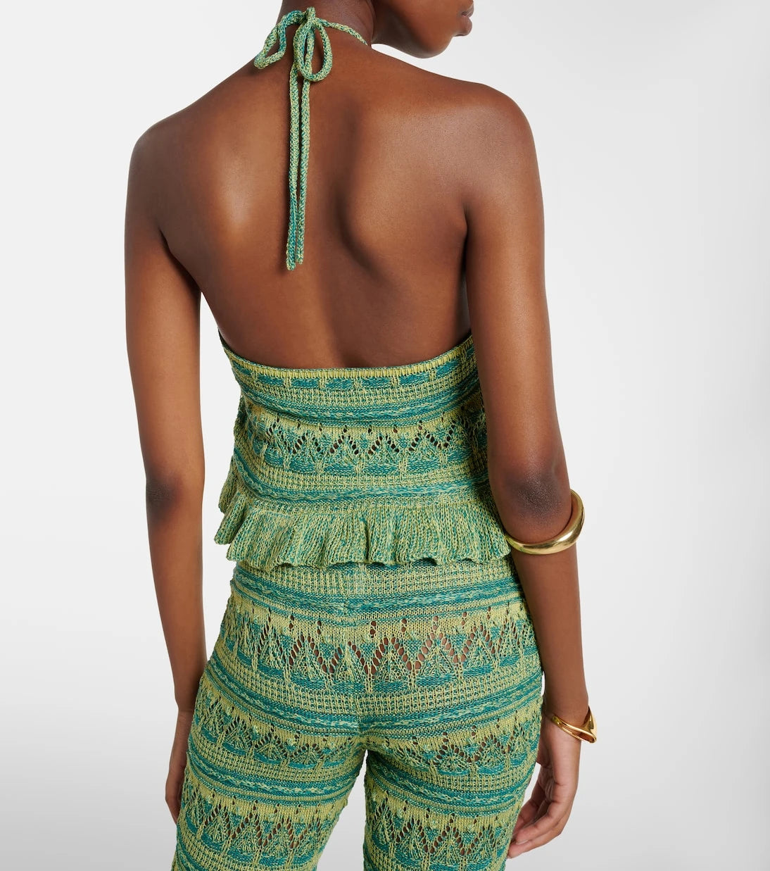 Etro - Crochet halterneck cotton top