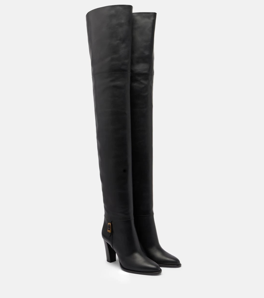 Saint Laurent - Julia 85 leather over-the-knee boots