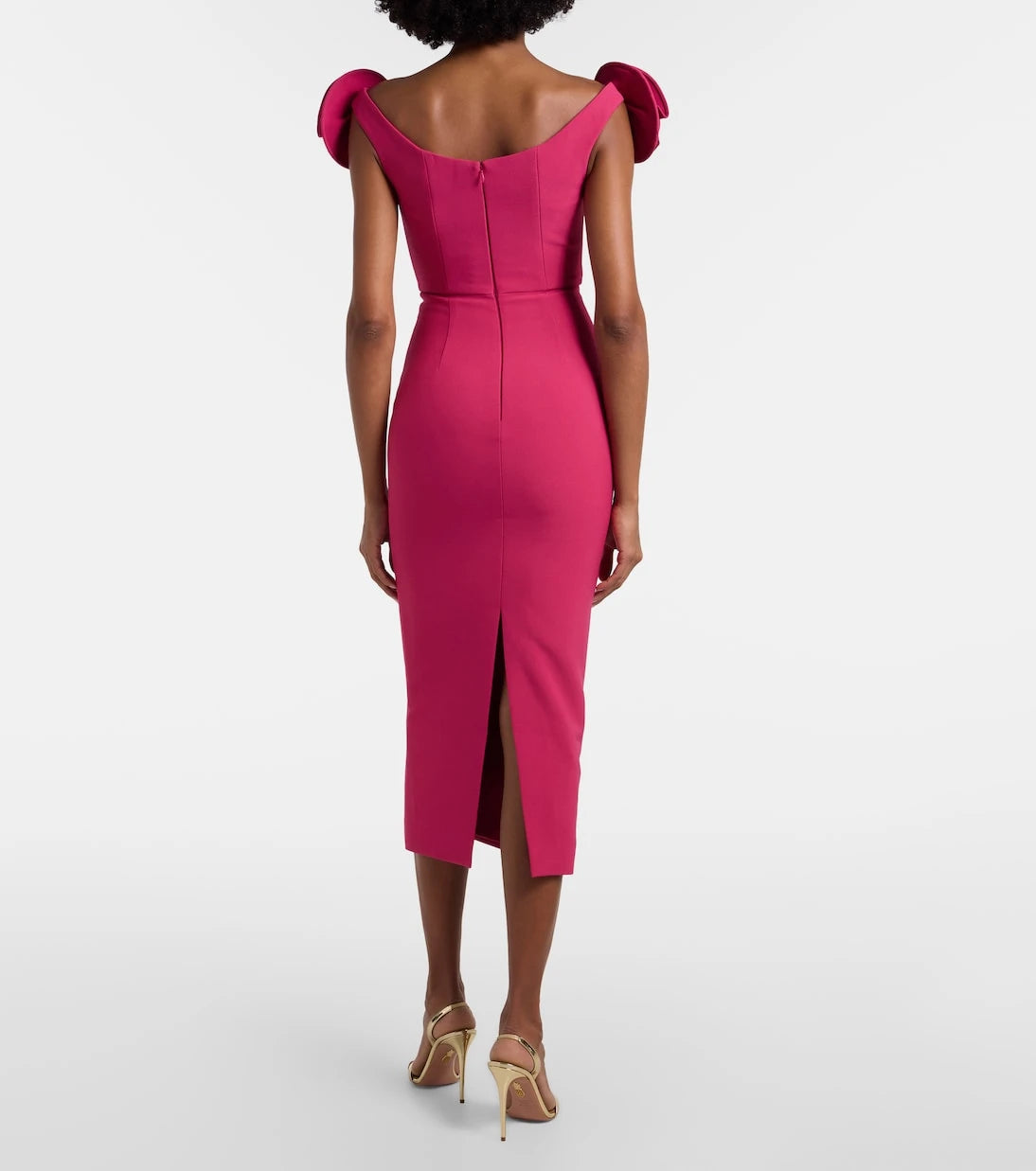 Roland Mouret - Floral-appliqué bustier dress