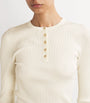 Ivory Long-Sleeve Henley T-Shirt