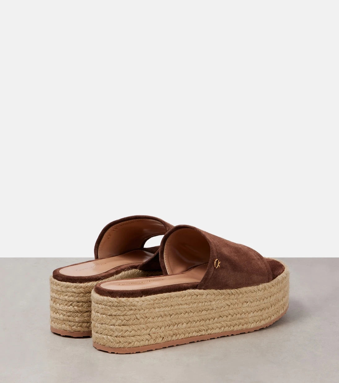 Gianvito Rossi - Suede platform espadrille slides