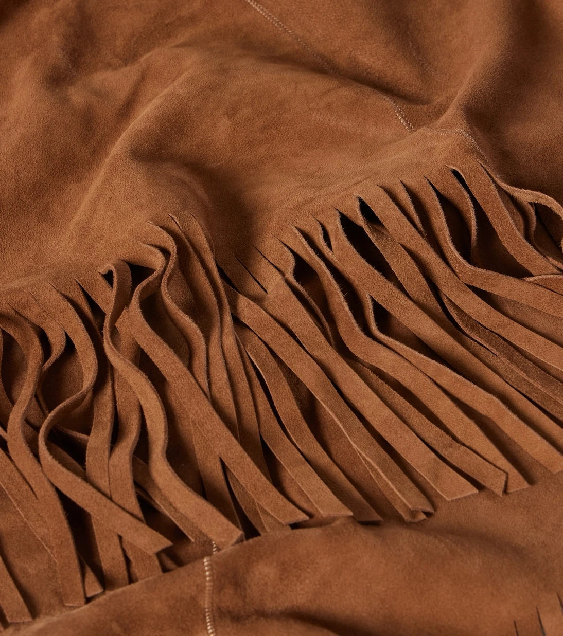 Nour Hammour - Fringed suede shawl