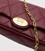 Burberry Red Leather Quilted Clutch Bag