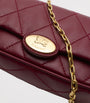 Burberry Red Leather Quilted Clutch Bag
