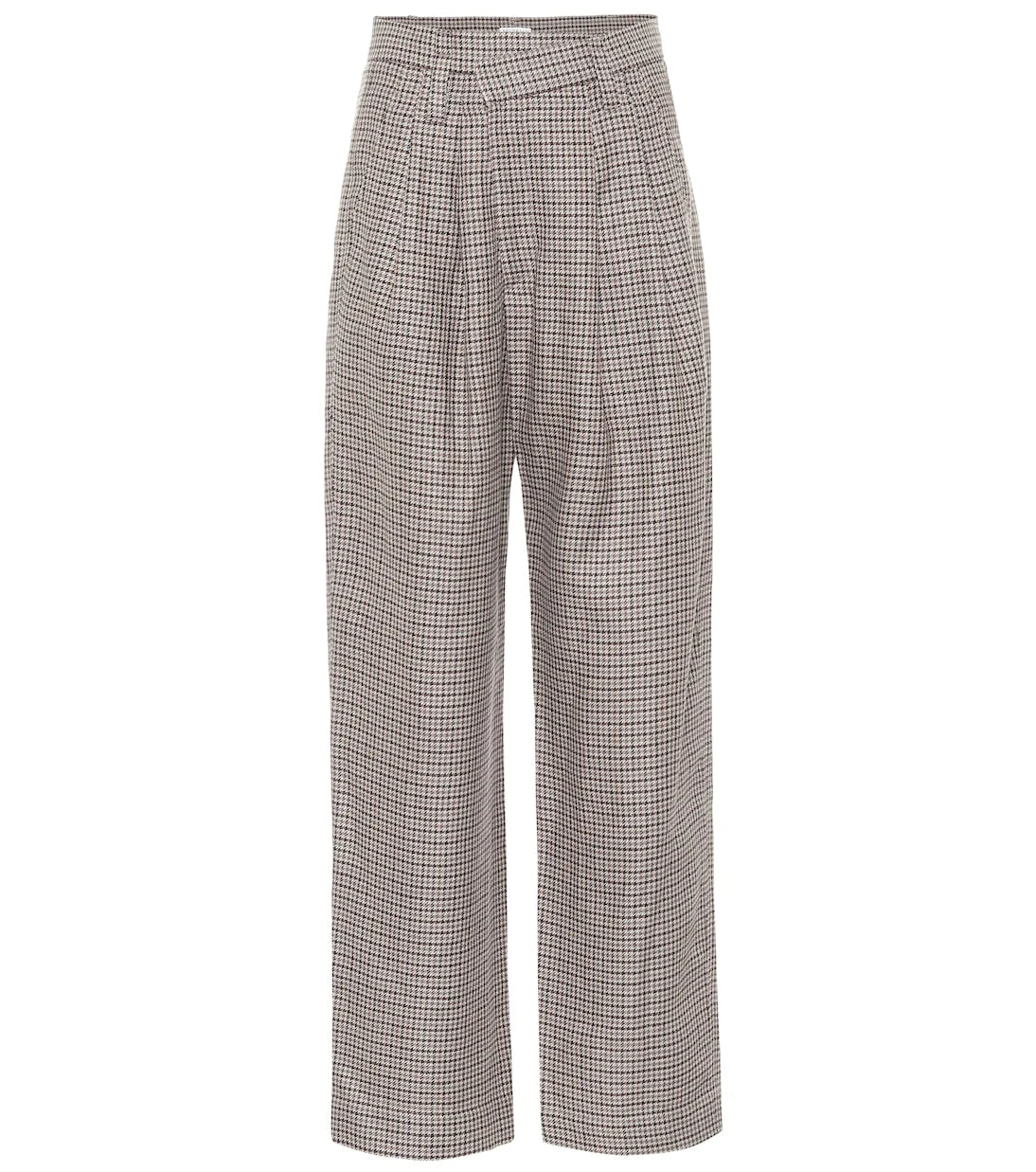 Brunello Cucinelli - Checked linen, wool and silk wide-leg pants