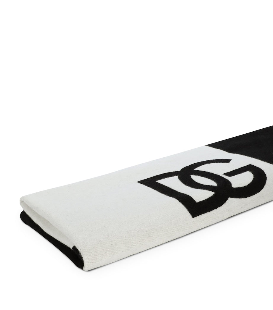 Dolce & Gabbana Casa Cotton Logo Throw (133cm x 173cm)