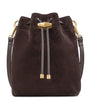 Jimmy Choo Brown Suede Cinch Mini Bag