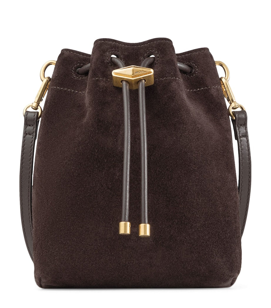Jimmy Choo Brown Suede Cinch Mini Bag
