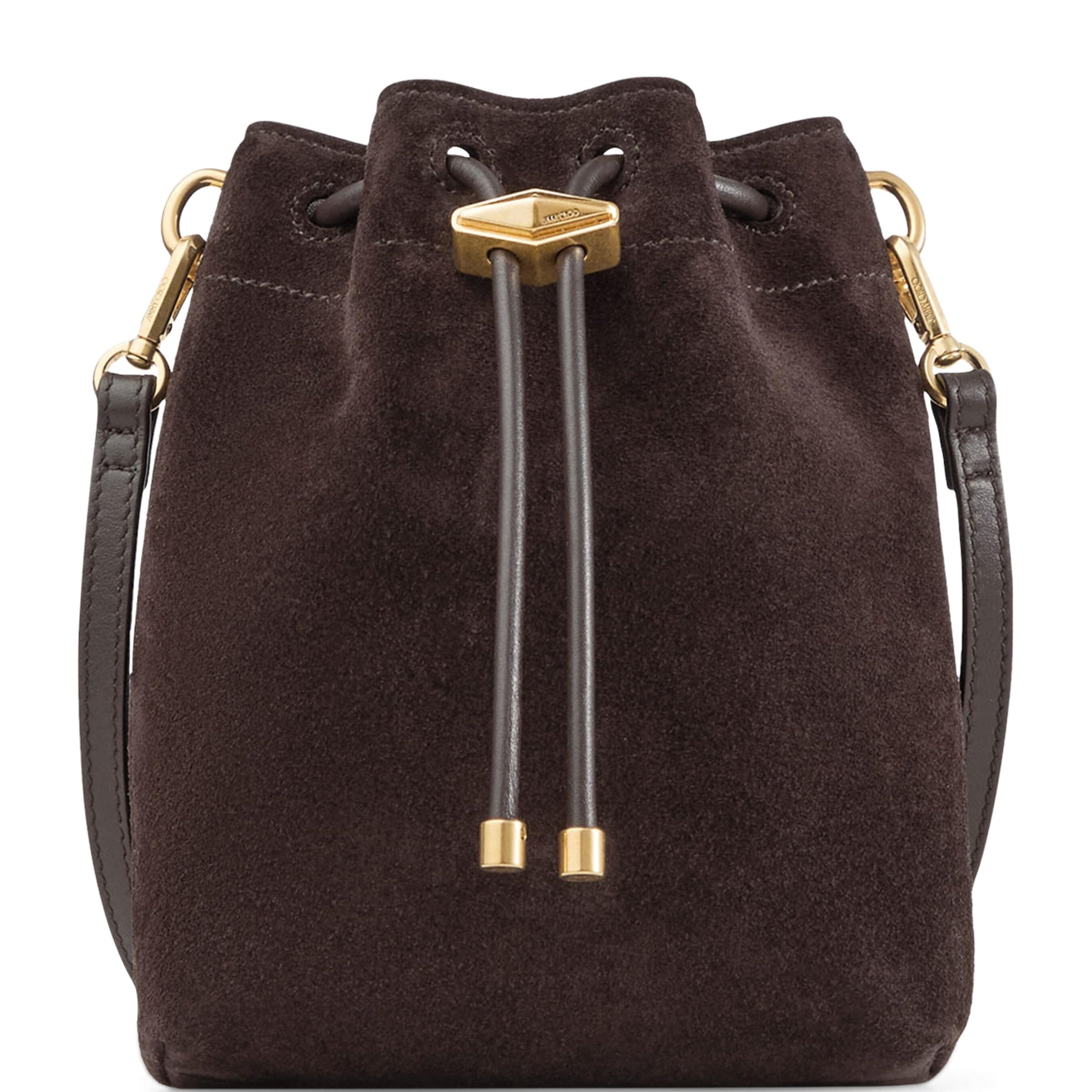 Jimmy Choo Brown Suede Cinch Mini Bag