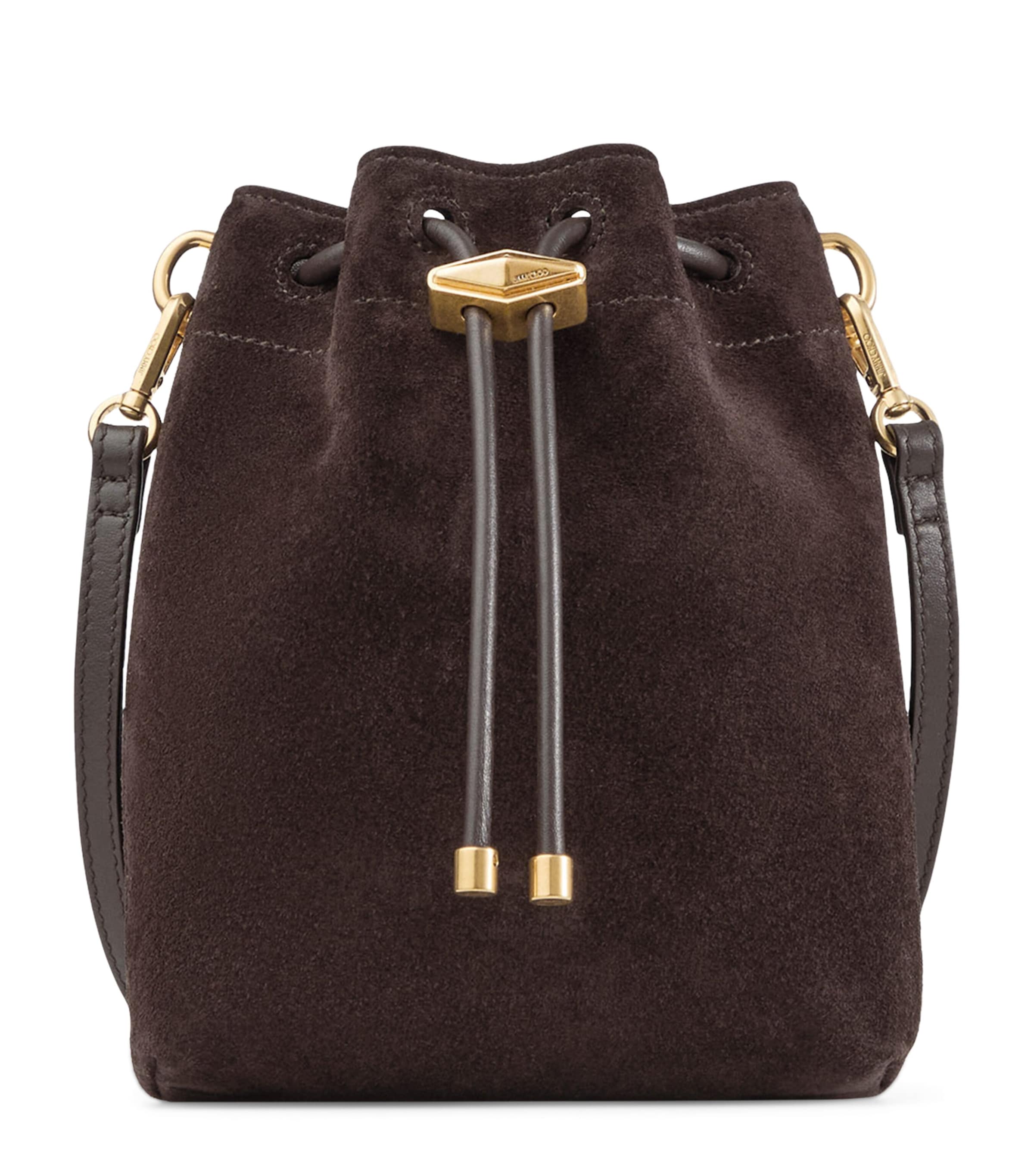 Jimmy Choo Brown Suede Cinch Mini Bag