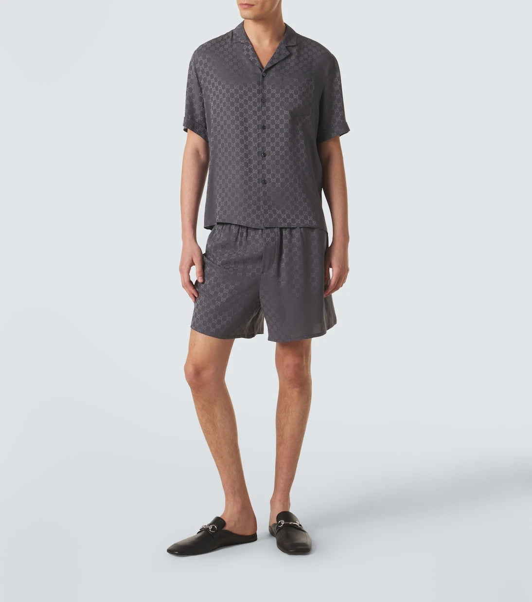 Gucci - GG silk jacquard bowling shirt