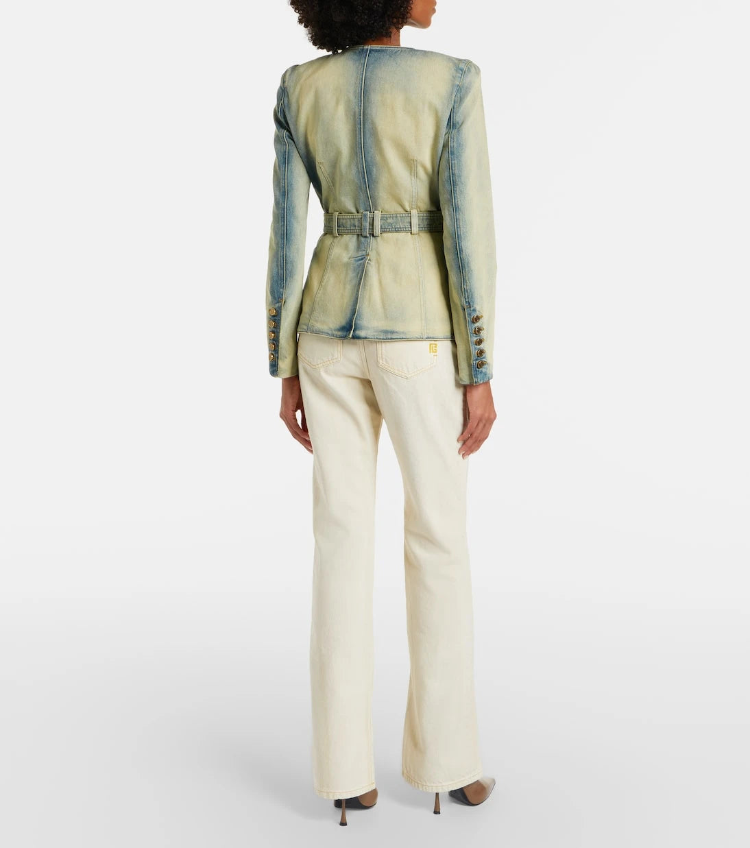 Balmain - Faded bootcut jeans