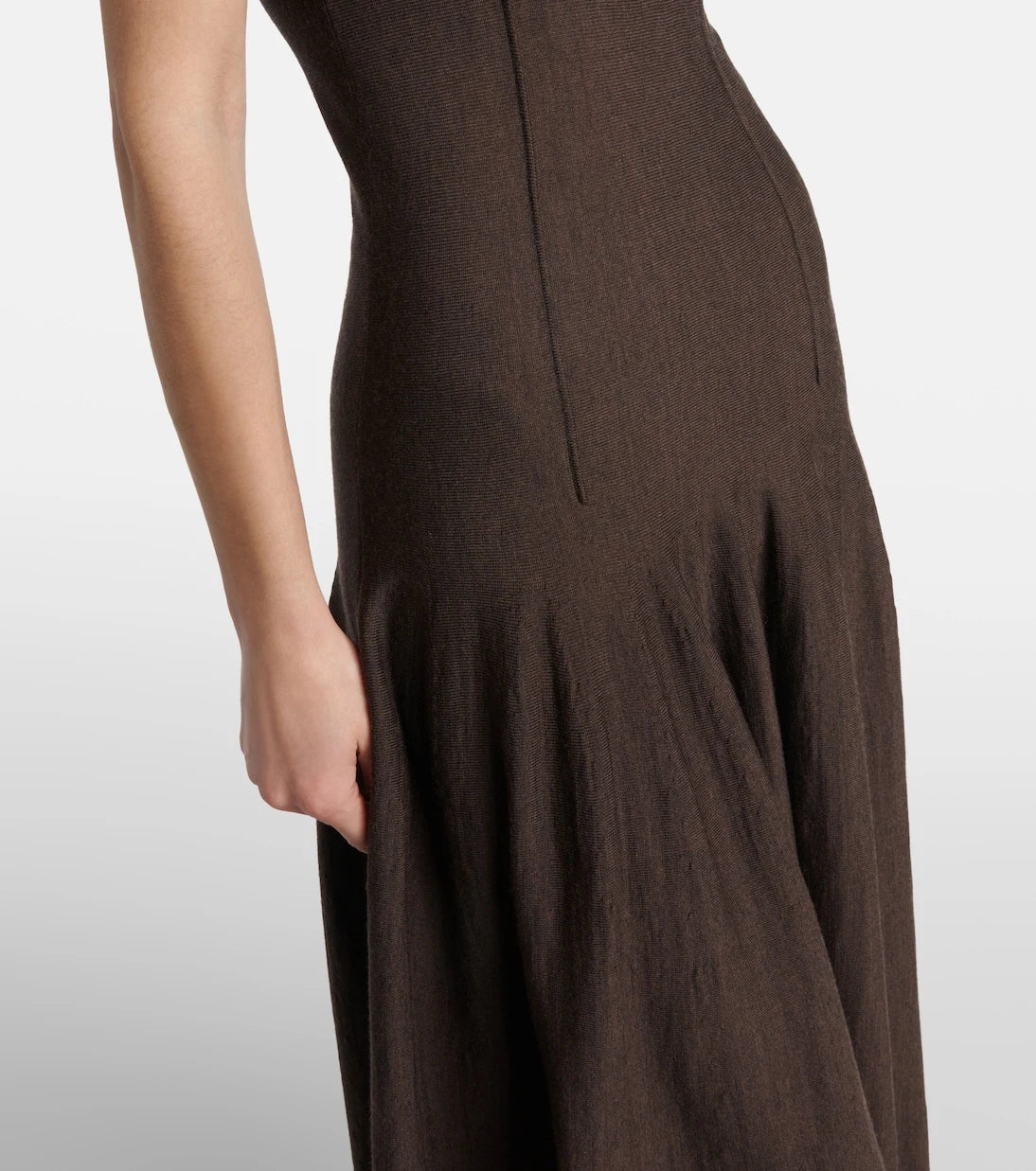 Khaite - Ava off-shoulder wool-blend maxi dress