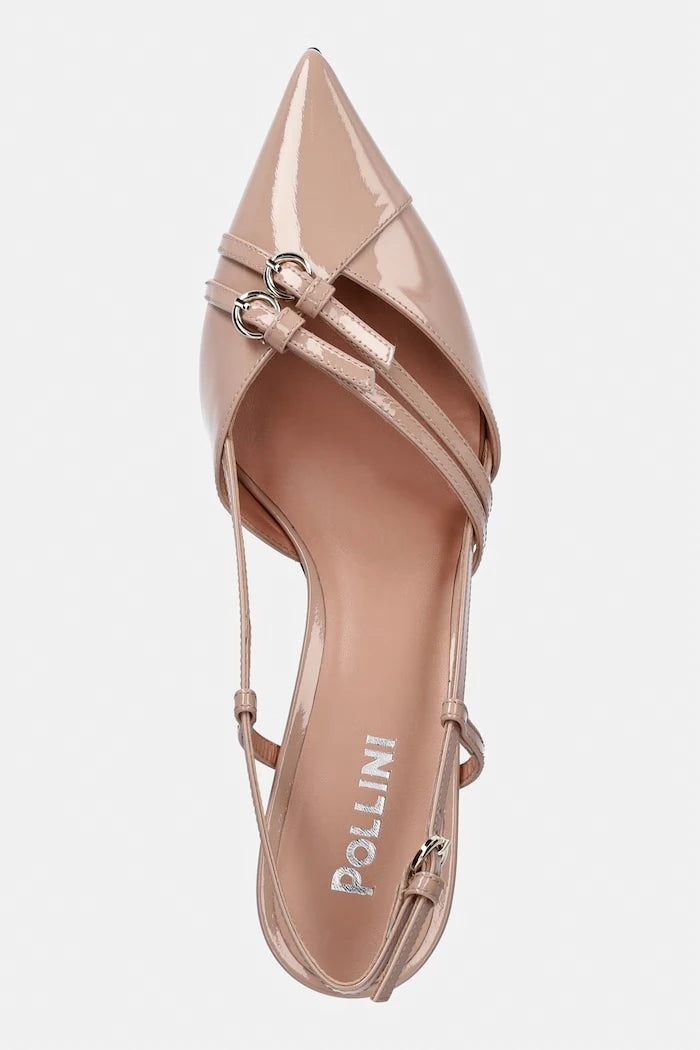 Pollini обувки с ток от кожа