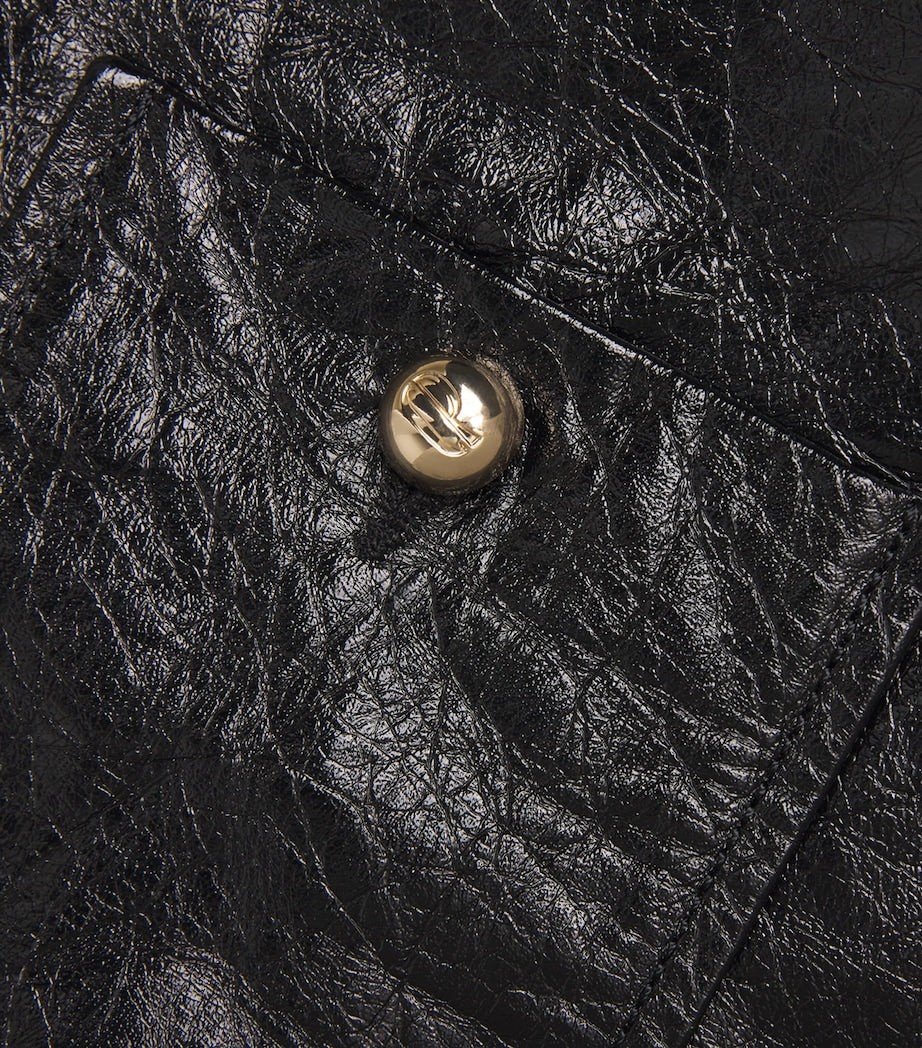 Black Leather Mini Skirt