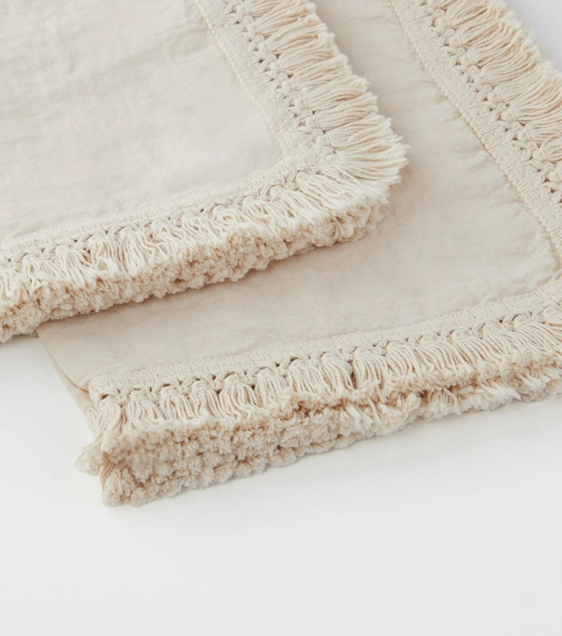 Once Milano - Set of two fringed napkins